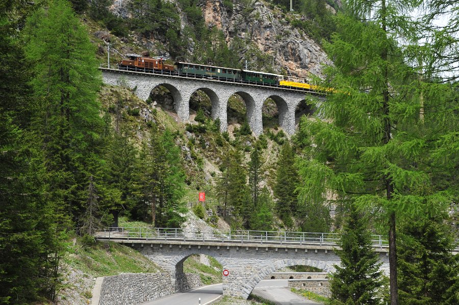 2019.06.11 RhB Ge 6-6 I 414 Albulabahn Krokodil Bahnfest Bergün (16)